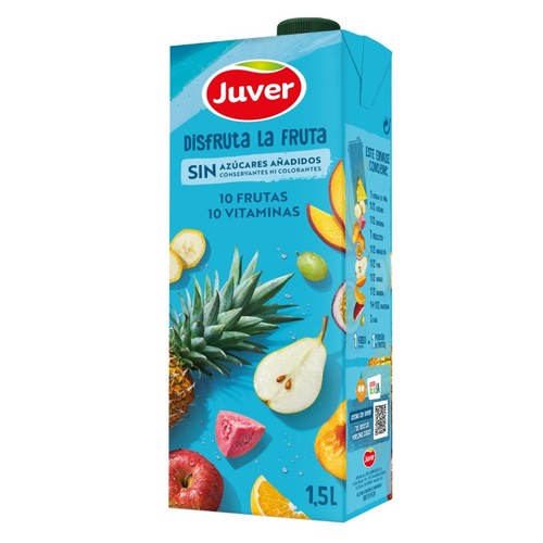 JUVER DISFRUTA Nèctar de 10 fruites sense sucre en cartró