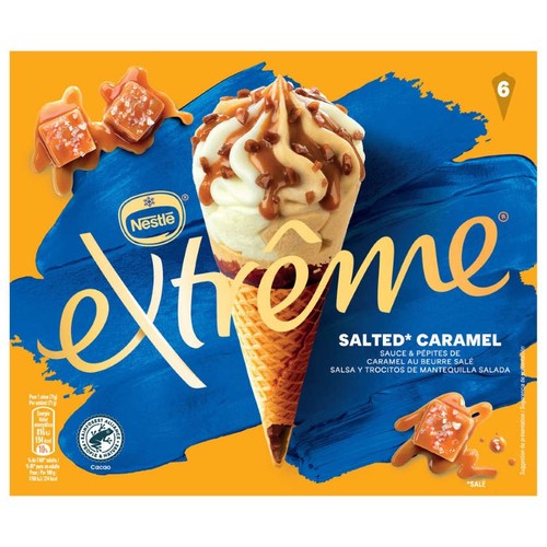 NESTLÉ EXTREME Gelat cucurutxo de caramel salat