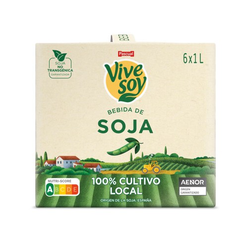 VIVE SOY Beguda de soja 6x1L en cartró