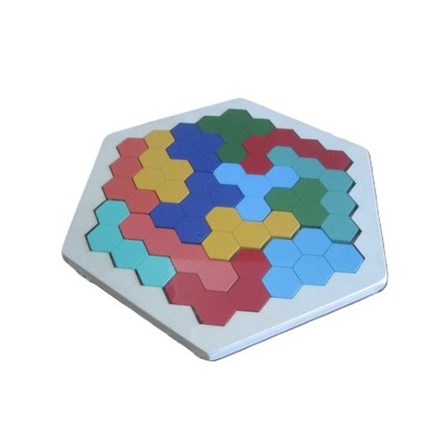 NATURE Joc trencaclosques hexagonal de colors