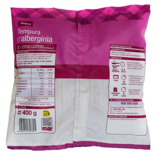 BONPREU Tempura d'albergínia
