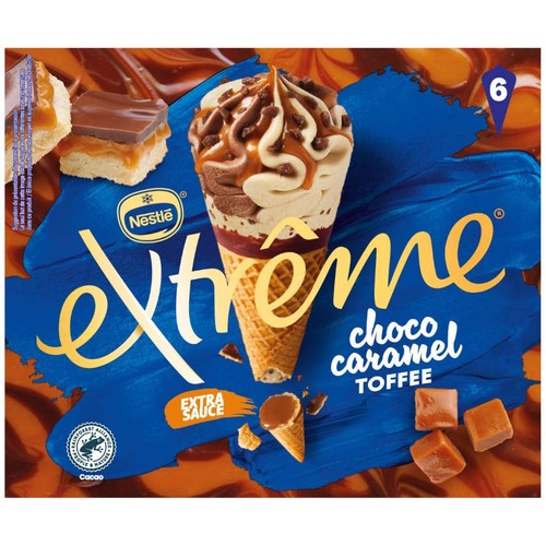 NESTLÉ EXTREME Gelat cucurutxo de caramel i xocolata