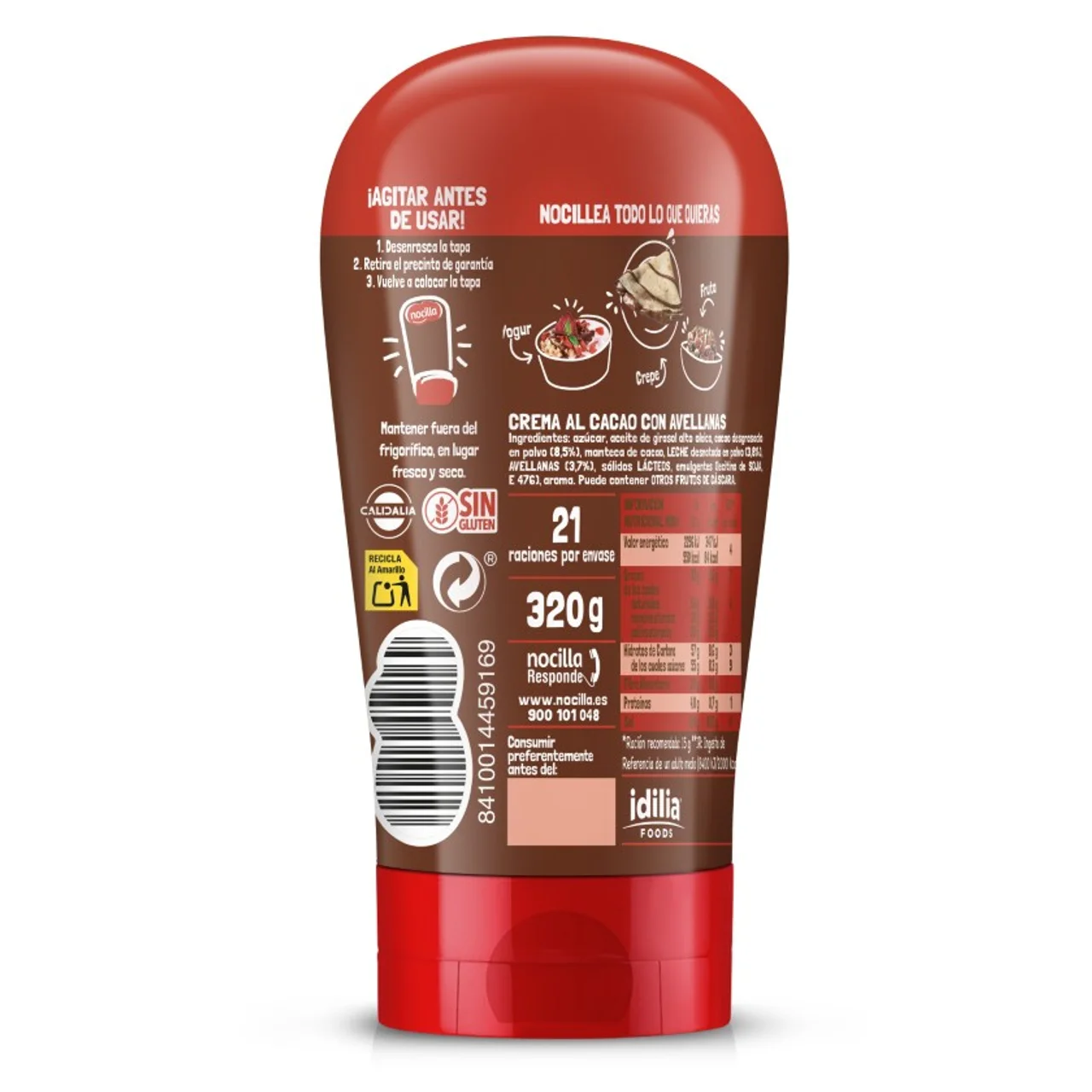 Crema de chocolate con avellanas