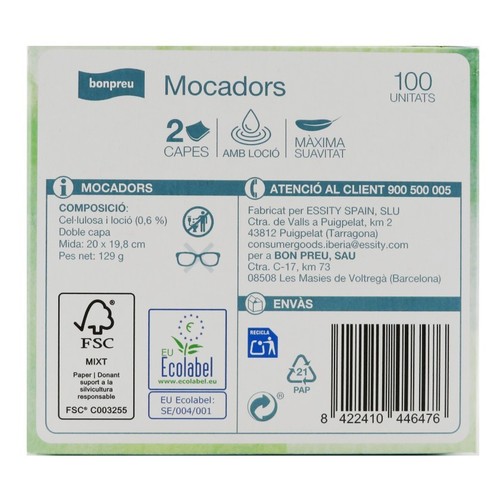 BONPREU Mocadors de paper amb loció
