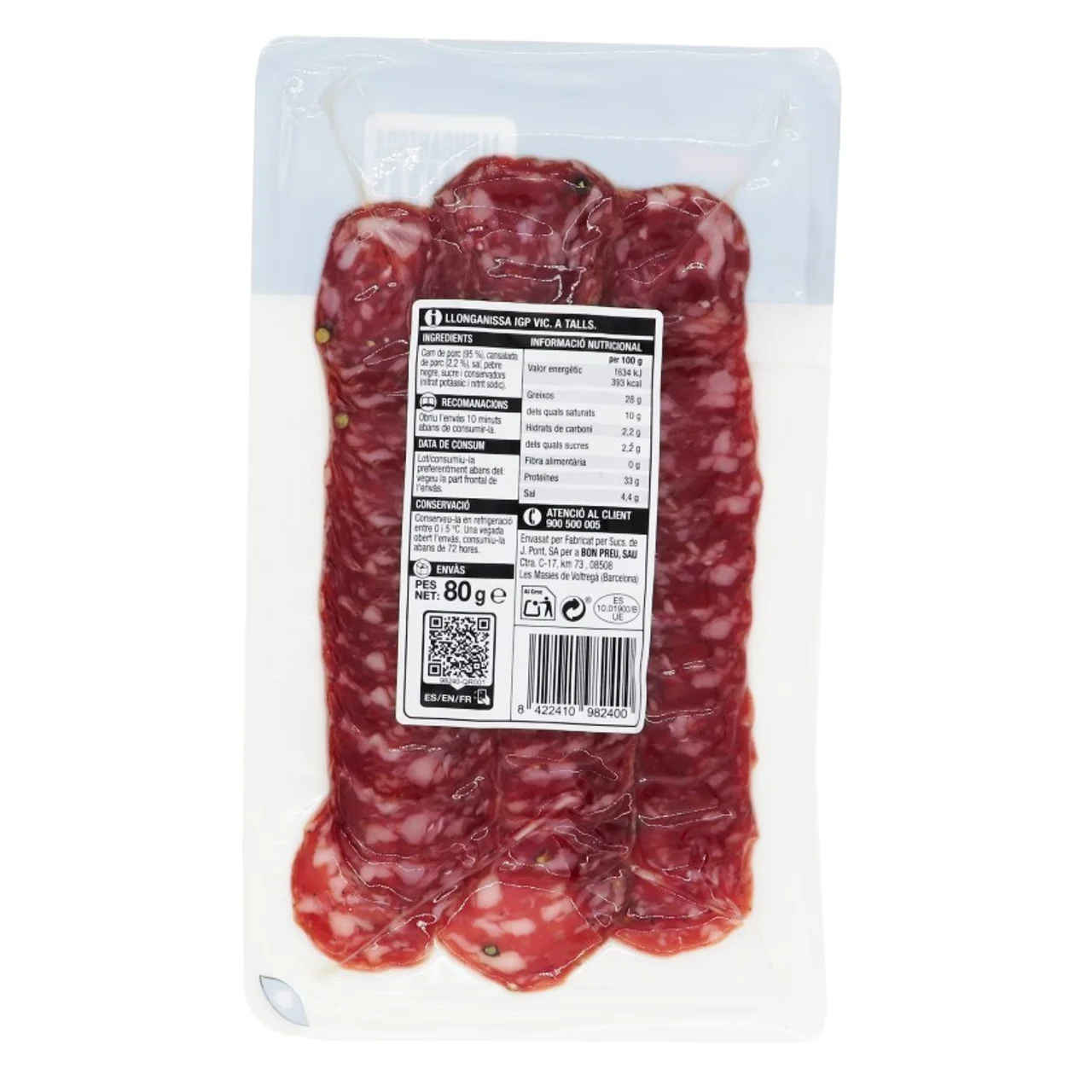 BONPREU Longaniza de Vic extra