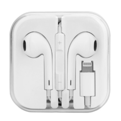DCU Auriculars de botó amb micròfon blanc