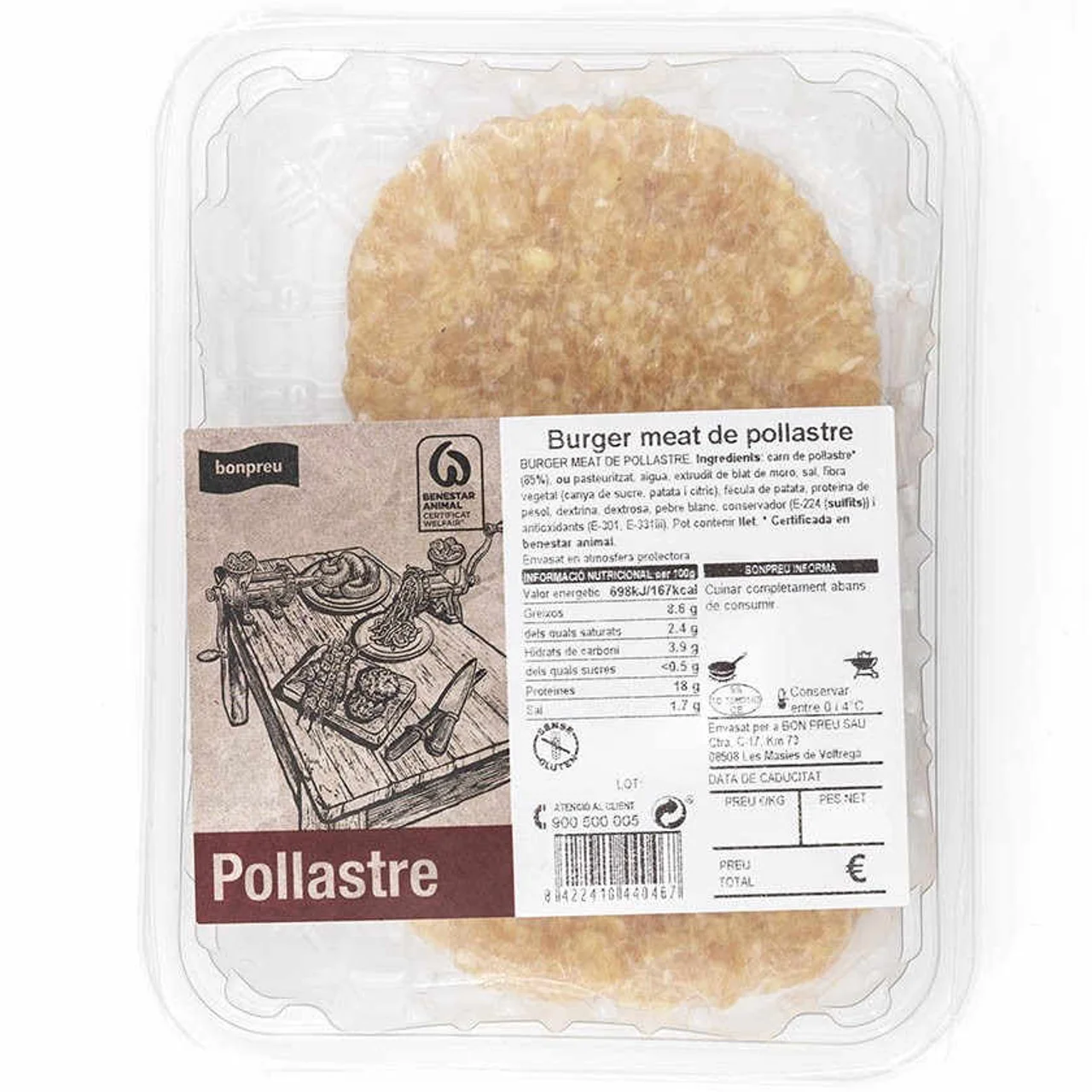 BONPREU Hamburguesa de pollo