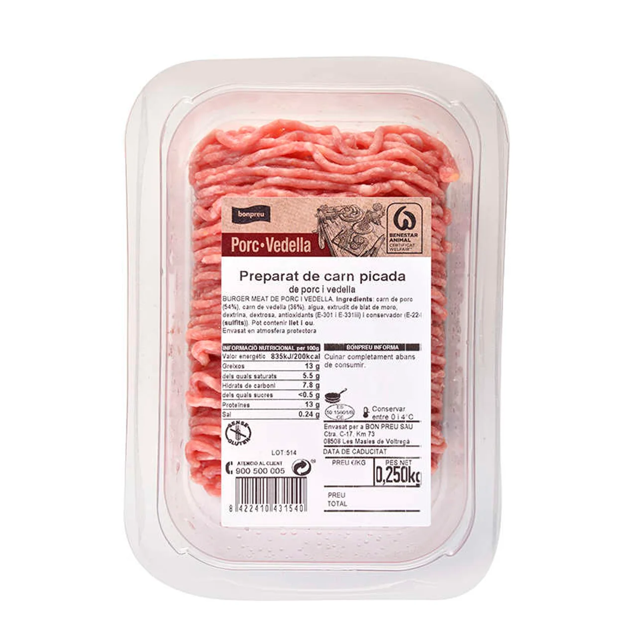 BONPREU Preparado de cerdo y ternera