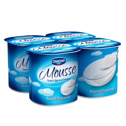 DANONE Mousse de iogurt natural ensucrada