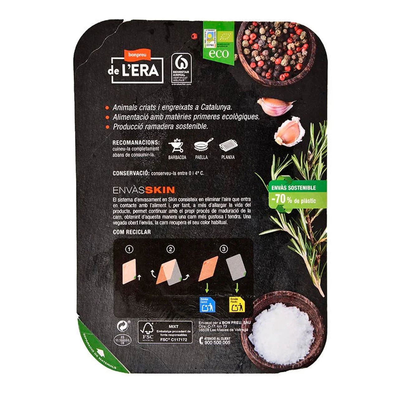 BONPREU DE L'ERA Solomillo de ternera ecológica