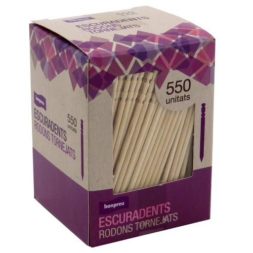BONPREU Escuradents rodons tornejats