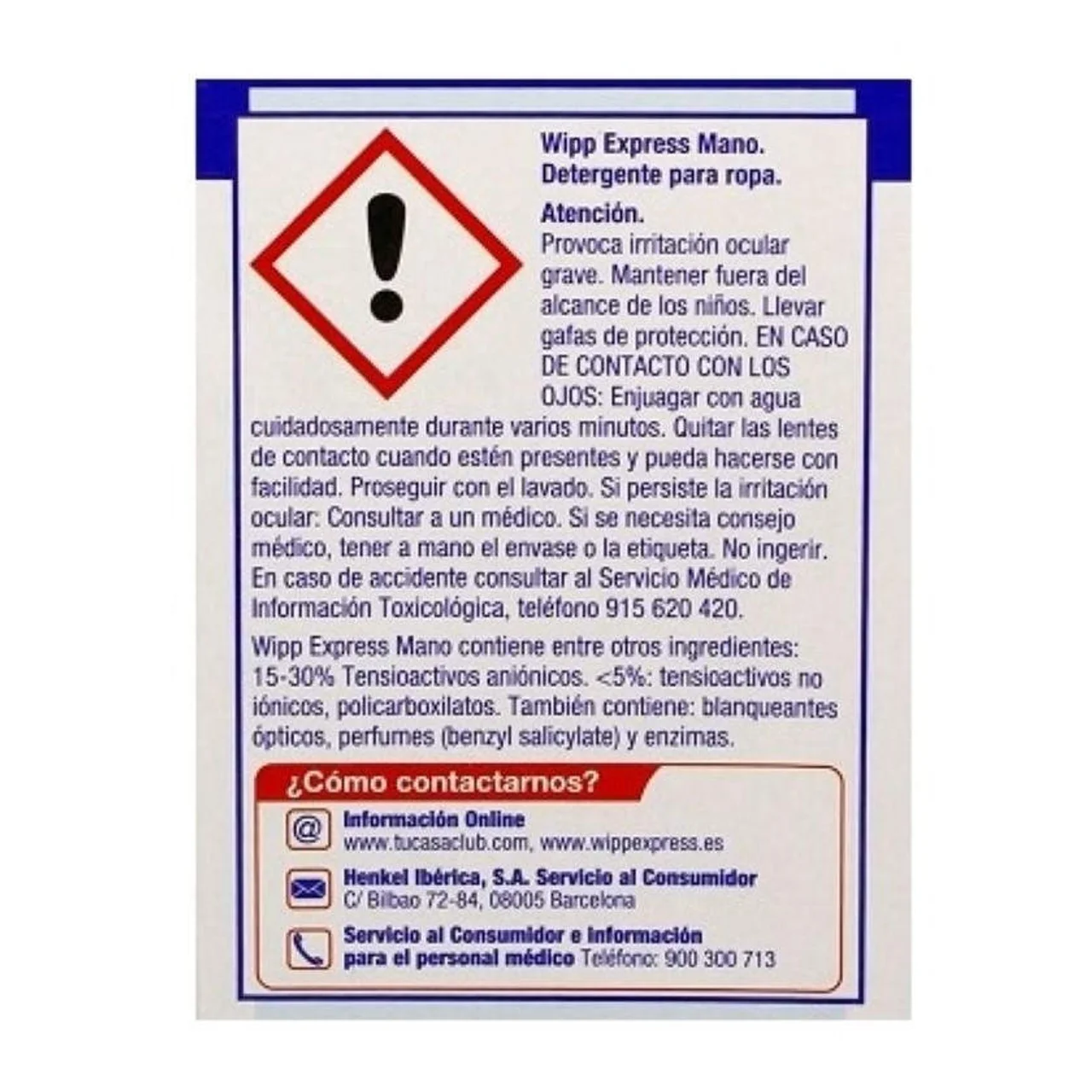 Detergente para lavado a mano en polvo de 16 dosis