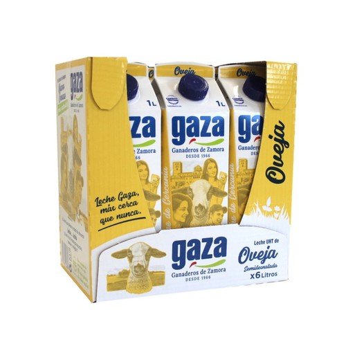 GAZA Llet semidesnatada d'ovella 6 x1 L en cartró