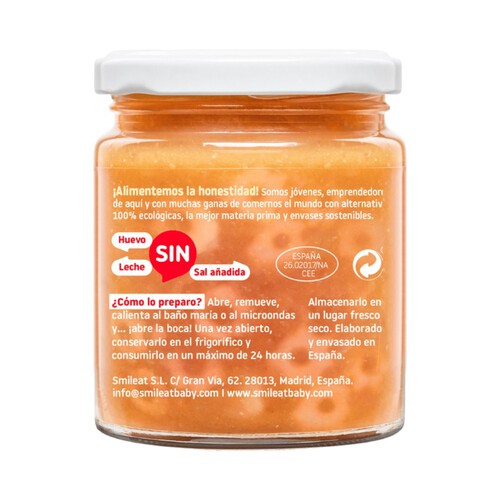 SMILEAT Potet pasta d'estelletes amb tomàquet ecològic