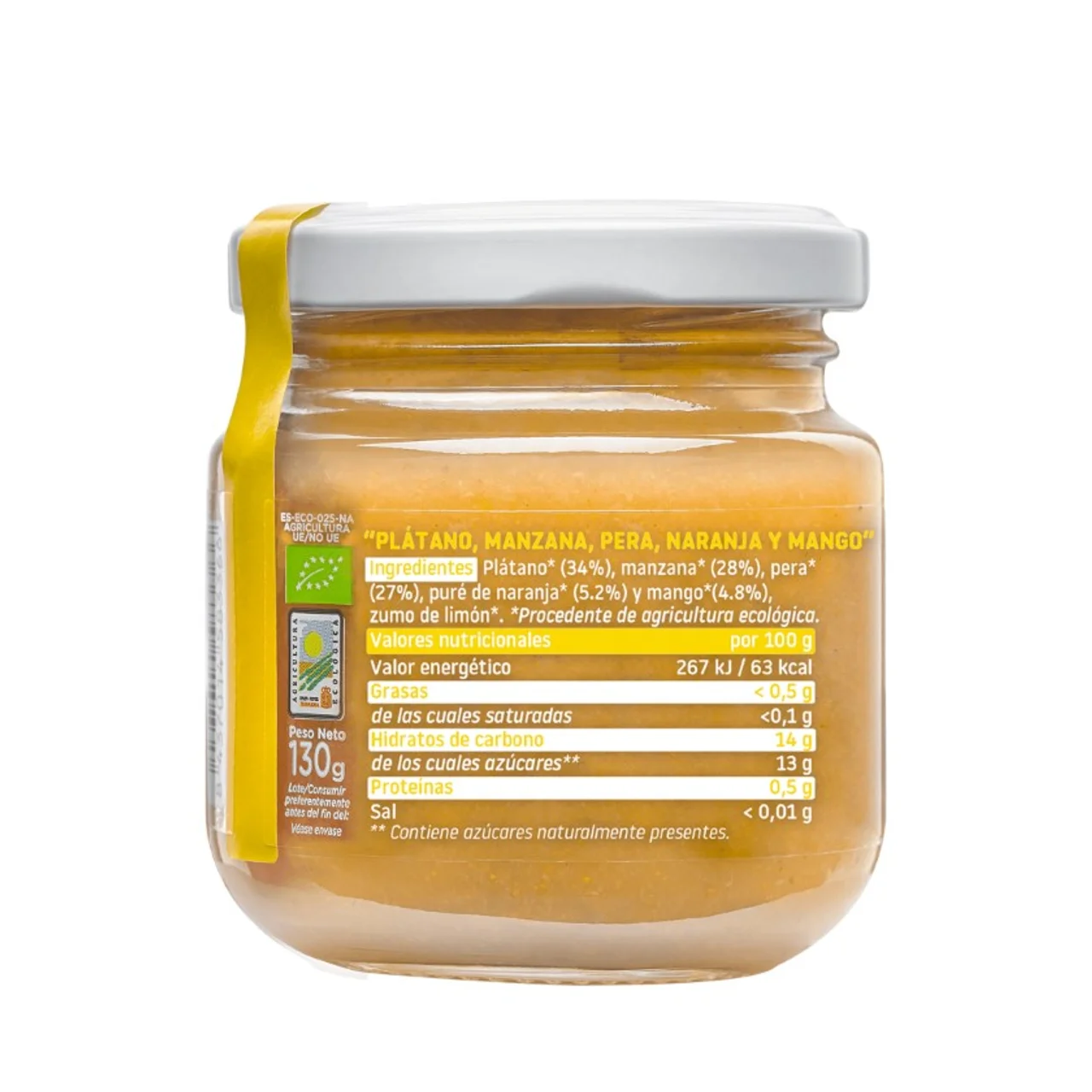 Tarrito de multifrutas con mango ecológico
