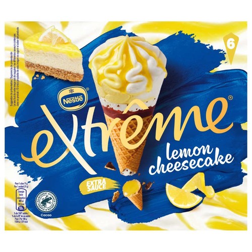 NESTLÉ EXTREME Gelat cucurutxo de llimona i cheesecake
