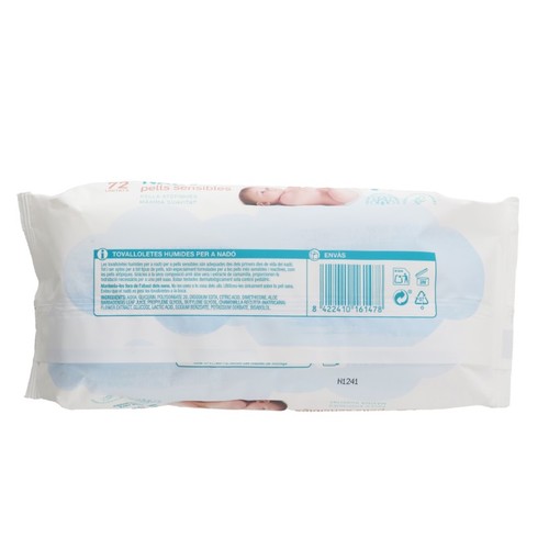 BONPREU Tovalloletes humides infantils pells sensibles