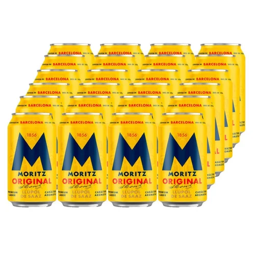 MORITZ 7 Cerveza 100% malta 24x33 cl en lata