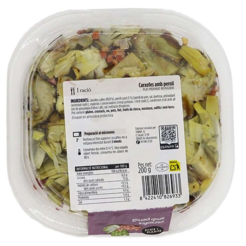 TERRA I TAST Carxofes amb pernil