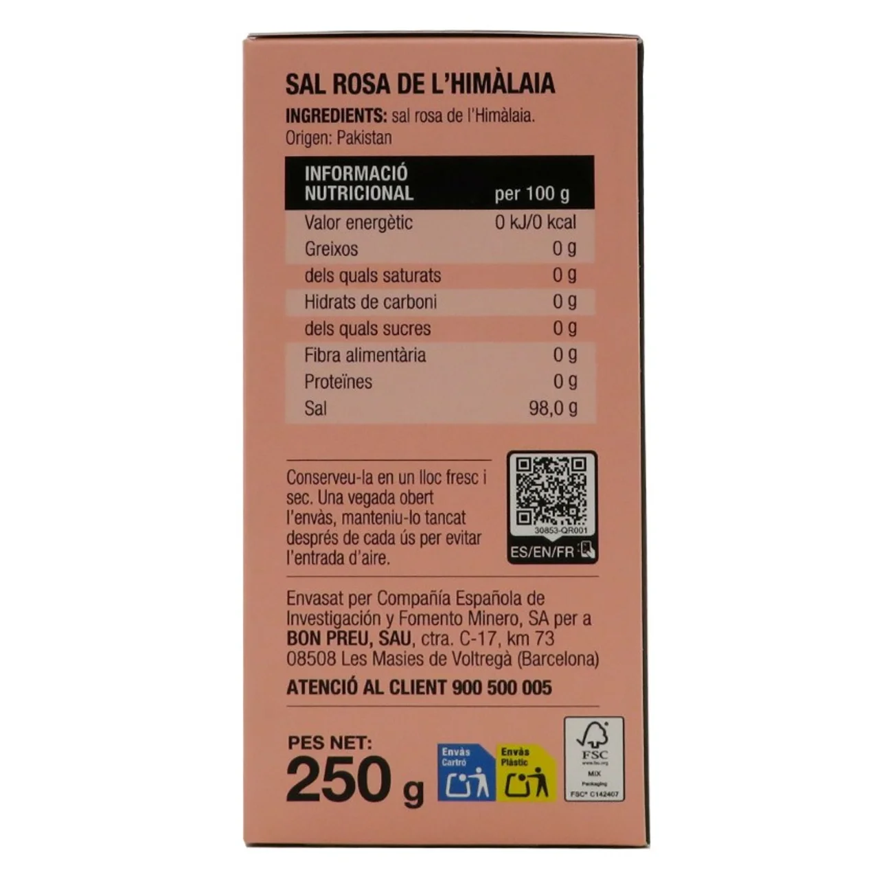 BONPREU Sal rosa del Himalaya