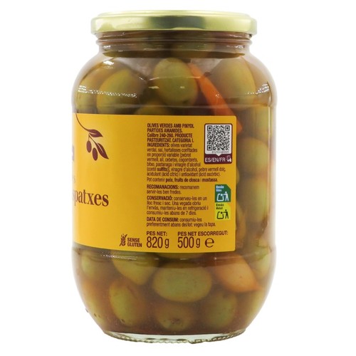 BONPREU Olives gaspatxes amb pinyol