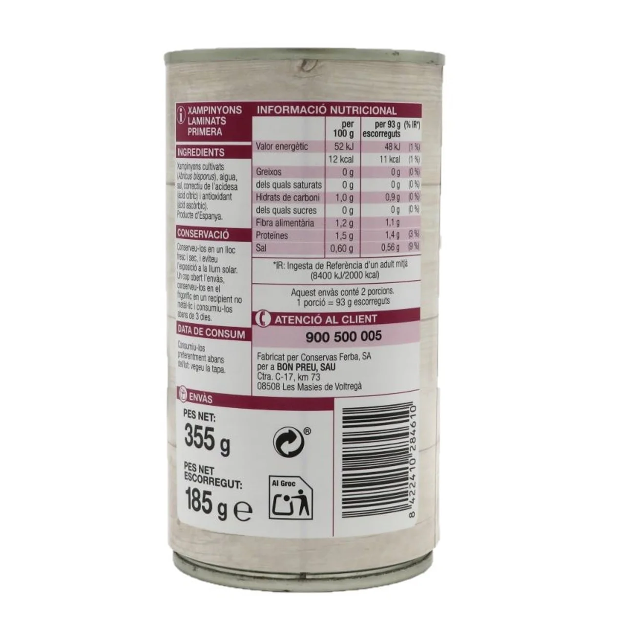 BONPREU Champiñones laminados