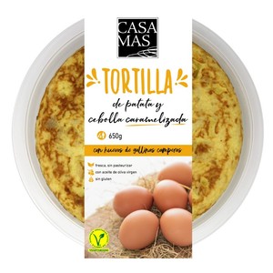 Tortilla de patata y cebolla caramelizada