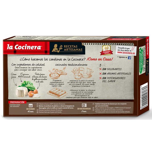LA COCINERA Canelons d'espinacs i formatge fresc