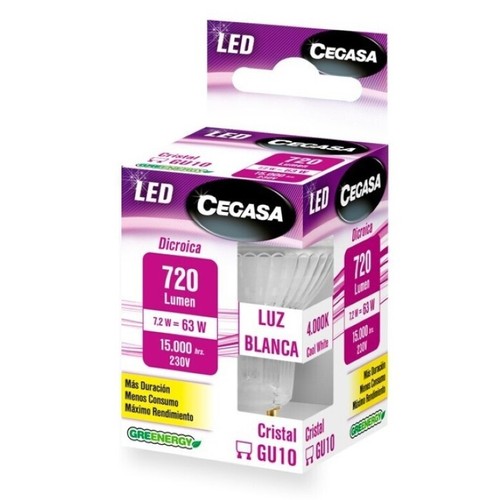 CEGASA Bombeta Led GU10 llum blanca 7,2W-4.000K