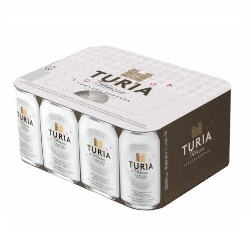 TURIA Cervesa torrada 12x33cl. en llauna