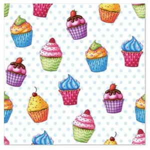 Imagen de PAPSTAR Tovallons de 33 cm Cupcakes