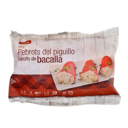 BONPREU Pebrots del piquillo farcits de bacallà