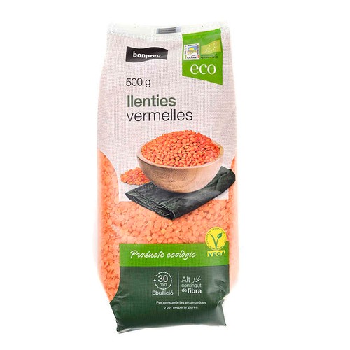 BONPREU Llenties vermelles ecològiques