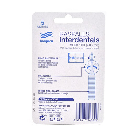 BONPREU Raspall interdental micro 0,9 mm
