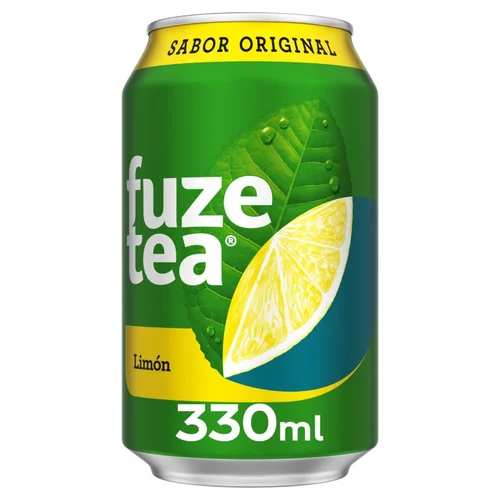 Refresco de té verde con sabor a maracuyá en lata