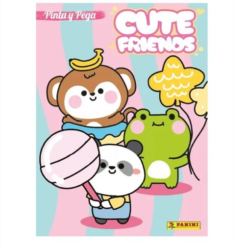 ED. PANINI Llibre Pinta y pega de Cute Friends