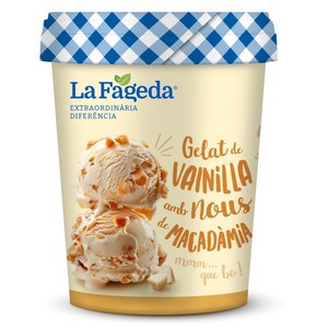 Imagen de LA FAGEDA Gelat de vainilla amb nous de macadàmia