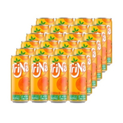 TRINA Refresc de taronja sense gas 24 x 33 en llauna