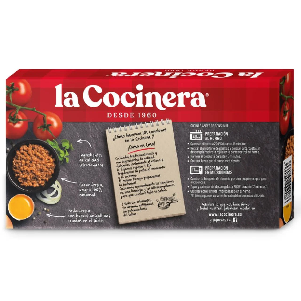 Canelones de carne "Recetas Artesanas" 6ud.