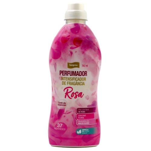 BONPREU Perfumador líquid rosa per a la roba de 37 dosis