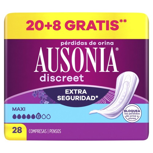 AUSONIA DISCREET Compresa maxi per incontinència