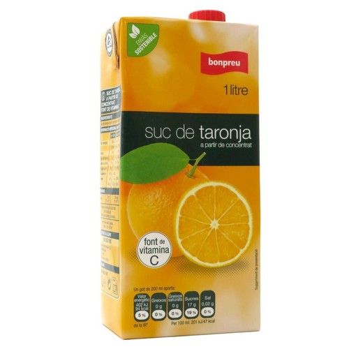 BONPREU Suc de taronja a partir de concentrat