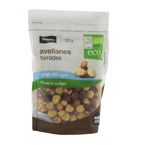 BONPREU Avellanes torrades sense sal ecològiques