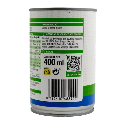 BONPREU Crema de coco ecològica