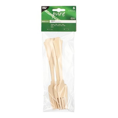 PAPSTAR Forquilla de fusta Pure 19,5cm