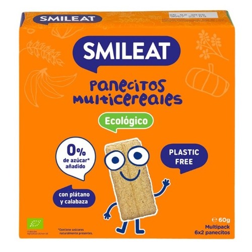 SMILEAT Torradestes amb plàtan i carabassa ecològic +8mesos