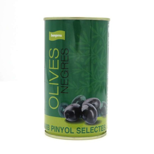 BONPREU Olives negres senceres amb pinyol