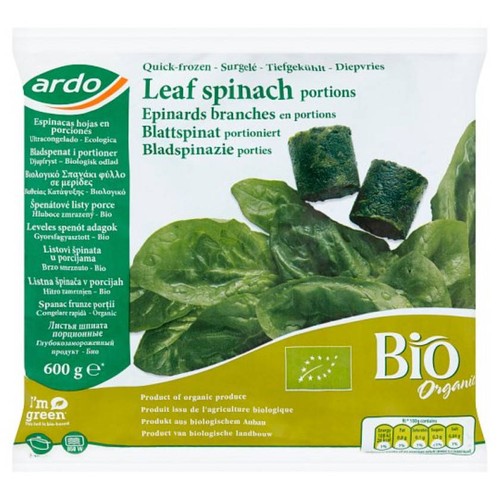 ARDO Espinacs ecològics en porcions