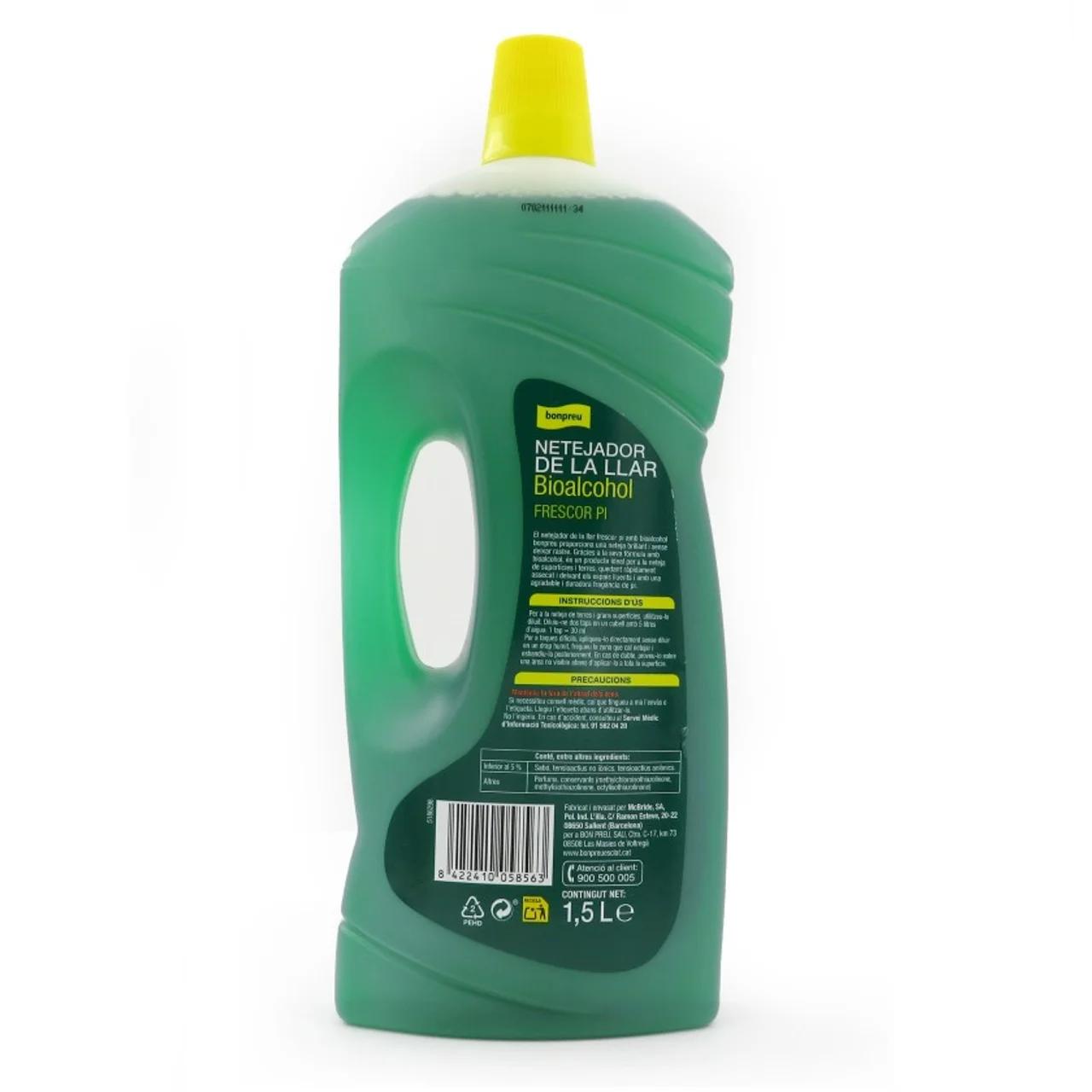 BONPREU Limpiador del hogar Bioalcohol frescor pino