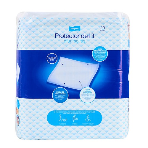 BONPREU Protector de llit d'un sol ús